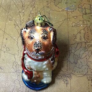 Ornament vintage BRN glass puppy